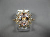 ESTATE 1.75CT DIAMOND & AAA MORGANITE 14KT ROSE GOLD 3D OVAL FLOWER LOVE RING