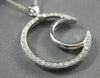 ESTATE .80CTW DIAMOND ROUND MOON 14KT WHITE GOLD PENDANT 28MM X 23MM #21919