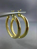 ESTATE 14KT YELLOW GOLD 3D DOUBLE SIDED ROPE CLASSIC HOOP EARRINGS #25144