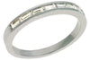 ESTATE .56CT DIAMOND 14K WHITE GOLD BAGUETTE HORIZONTAL CHANNEL ANNIVERSARY RING