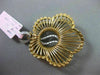ESTATE LARGE .12CT DIAMOND 14KT YELLOW GOLD 3D 5 CLOVER LEAF BASKET LOVE PENDANT