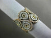 ESTATE MASSIVE 2.36CT DIAMOND 18K TRI COLOR GOLD 3D MULTI ROW SEMI ETERNITY RING