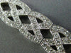 ESTATE WIDE 4CT DIAMOND 14KT WHITE GOLD 3D OPEN INFINITY X LOVE TENNIS BRACELET