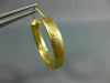 ESTATE 18KT YELLOW GOLD 3D CLASSIC MATTE HOOP EARRINGS #25141