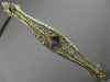 ANTIQUE .30CT AAA AMETHYST 14K 2 TONE GOLD HANDCRAFTED FILIGREE PIN BROOCH 26093