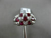 ESTATE 1.83CT DIAMOND & AAA RUBY 14KT WHITE GOLD 3D MULTI ROW ETOILE FUN RING