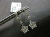 ESTATE 1.0CT DIAMOND 14K WHITE GOLD 3D CLASSIC STAR BY THE YARD HANGING EARRINGS