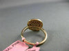 ESTATE LARGE .59CT DIAMOND 18KT WHITE & ROSE GOLD 3D PAVE CIRCULAR CLASSIC RING