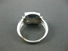 ESTATE WIDE .82CT DIAMOND & AAA SAPPHIRE 14KT WHITE GOLD 3D SQUARE RING #19474