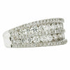 ESTATE WIDE 1.39CT DIAMOND 18KT WHITE GOLD 3D MULTI ROW CHANNEL ANNIVERSARY RING