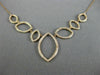 ESTATE LARGE .63CT DIAMOND 14K ROSE GOLD 3D OPEN MARQUISE SHAPE V SHAPE NECKLACE