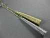 ESTATE .13CT DIAMOND 14K WHITE & YELLOW GOLD MESH LARIAT ELONGATED LOVE NECKLACE