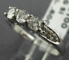 ESTATE .60CT DIAMOND 14KT WHITE GOLD 3 STONE WEDDING ANNIVERSARY RING #22946