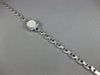 LONG & WIDE .90CT DIAMOND 14KT WHITE GOLD 3D OVAL PAVE SQUARE FUN BRACELET #804