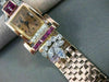 ANTIQUE 2.75CT DIAMOND & AAA RUBY 14KT WHITE & ROSE GOLD HAMILTON WATCH #22361