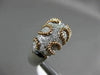 ESTATE WIDE .72CT DIAMOND 14KT WHITE & ROSE GOLD 3D PAVE HANDCRAFTED ROPE RING