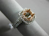 ESTATE 1.13CT DIAMOND 14KT WHITE & ROSE GOLD 3D HALO SEMI MOUNT ENGAGEMENT RING