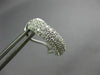 WIDE 1.0CT DIAMOND 14KT WHITE GOLD 3D MULTI ROW SEMI HOOP CLIP ON EARRINGS 26652