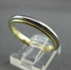 ESTATE PLATINUM & 18KT YELLOW GOLD3D PLAIN MILGRAIN WEDDING BAND RING 3MM #21863
