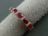 ESTATE 3.98CT DIAMOND & RUBY 18K ROSE GOLD DOUBLE SIDE ANNIVERSARY ETERNITY RING