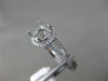 ESTATE .29CT DIAMOND 18KT WHITE GOLD 3D SEMI ETERNITY SEMI MOUNT ENGAGEMENT RING