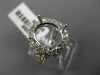 ESTATE LARGE .80CT DIAMOND 14KT WHITE GOLD OVAL HALO SEMI MOUNT ENGAGEMENT RING