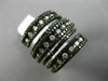 ESTATE 2.40CT DIAMOND 14KT WHITE & BLACK GOLD MULTI ROW CRISS CROSS ETOILE RING