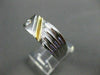 ESTATE WIDE .17CT DIAMOND SOLITAIRE SQUARE  14K W & Y GOLD MENS GYPSY RING #4676
