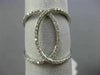ESTATE LARGE .45CT DIAMOND 14KT WHITE GOLD 3D INFINITY DOUBLE OVAL LOVE RING