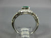 LARGE 2.10CT DIAMOND & AAA EMERALD 14K WHITE GOLD 3D SQUARE HALO ENGAGEMENT RING