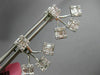 ESTATE LARGE .39CT DIAMOND 18K WHITE GOLD FLOWER FOUR STONE STUD JACKET EARRINGS
