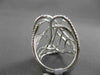 ESTATE MASSIVE 2.02CT DIAMOND 18KT WHITE GOLD MULTI WAVE 3D FUN COCKTAIL RING