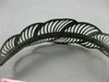 ESTATE 1.25CT DIAMOND 14KT BLACK GOLD 3D MULTI LEAF HANDCRAFTED BANGLE BRACELET