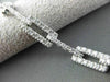 ESTATE WIDE 2.58CT DIAMOND 14KT WHITE GOLD RECTANGULAR CLASSIC TENNIS BRACELET