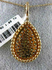 ESTATE LARGE 1.80CT MULTI COLOR DIAMOND 18KT ROSE & BLACK GOLD FLOATING PENDANT
