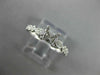 ESTATE .14CT DIAMOND 14KT WHITE GOLD 3D FLOWER LEAF SEMI MOUNT ENGAGEMENT RING