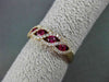ESTATE WIDE .65CTW DIAMOND & AAA RUBY 14KT ROSE GOLD INFINITY ETOILE FUN RING