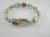 ESTATE 27CT MULTI COLOR EMERALD CUT 14K W GOLD BRACELET
