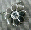 ESTATE .17CT DIAMOND 18KT WHITE GOLD 3D CLASSIC FLOWER SOLITAIRE PENDANT #23001