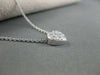 ESTATE .35CT DIAMOND 14K WHITE GOLD PAVE HEART PENDANT F/G VVS  BEAUTIFUL!#21944