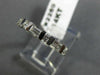 ESTATE .37CT BAGUETTE & ROUND DIAMOND 14KT WHITE GOLD 3D ANNIVERSARY RING #2260