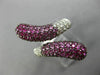 ESTATE WIDE 2.76CT DIAMOND & AAA PINK SAPPHIRE 18K WHITE & BLACK GOLD SNAKE RING
