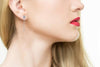 LARGE 1.40CT DIAMOND 14K WHITE GOLD 3D DOUBLE TEAR DROP CLIP ON HANGING EARRINGS