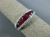 1.16CT DIAMOND & AAA RUBY 18KT WHITE GOLD 3D ROUND GRADUATING ANNIVERSARY RING