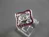LARGE 1.17CT DIAMOND & AAA RUBY 18KT WHITE GOLD ENGAGEMENT RING 28179