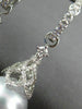 LARGE .95CT DIAMOND & SOUTH SEA PEARL 18KT WHITE GOLD FILIGREE HANGING EARRINGS