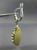 LARGE 1.52CT DIAMOND 18K 2 TONE GOLD MARQUISE SHAPE FILIGREE LEVER BACK EARRINGS
