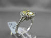 ESTATE 2.07CT GIA FANCY YELLOW DIAMOND 18K WHITE GOLD FILIGREE ENGAGEMENT RING