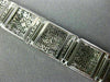 ANTIQUE WIDE & LONG .15CT DIAMOND 14K WHITE GOLD FILIGREE TENNIS BRACELET #26025