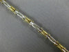 ESTATE LONG 1.0CT DIAMOND 14K WHITE & YELLOW GOLD 3D CLASSIC BOW TENNIS BRACELET